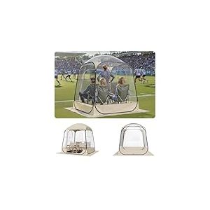 VEVOR Tente de Sport Transparente 160 x 160 cm Tente &agrave; Bulle Pop Up pour 2-4 Personnes, Abri d'Ext&eacute;rieur Vue D&eacute;gag&eacute;e, avec Tapis de Sol, Couverture Sup&eacute;rieure, pour &Eacute;v&eacute;nement Sportif, P&ecirc;che Plein Air