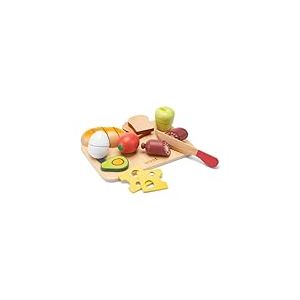 New Classic Toys Ensemble de petit d&eacute;jeuner en bois pour la coupe Jeu d&rsquo;Imitation &Eacute;ducative pour Enfants