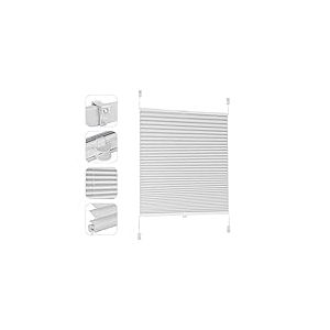 Sekey Store pliss&eacute; de qualit&eacute; sup&eacute;rieure - sans per&ccedil;age - 45 x 150 cm - Store v&eacute;nitien pour fen&ecirc;tre et Porte - Protection Solaire - Opaque - Blanc