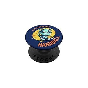 Handball Chat-chattes dr&ocirc;les Phrases Joueuse de Handball PopSockets PopGrip Adh&eacute;sif