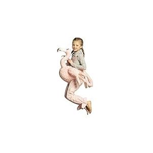 Boland 88079 Costume pour enfant sur un flamant rose, unisexe, costume avec peluche, cavalier, pantalon avec animal, carnaval, fête à thème