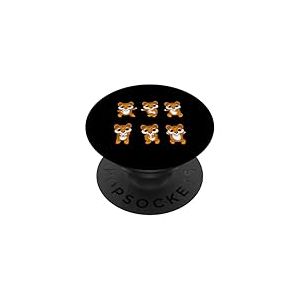 Dancing Leopards Lover Kids Leopard Cute Leopard PopSockets PopGrip Adhésif