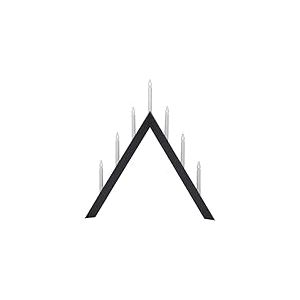 EGLO LED Bougeoir Arrow, Support Bougie Pyramide de No&euml;l, Lampe d&eacute;corative pour Bois, Plastique en Anthracite, Blanc, Blanc Chaud