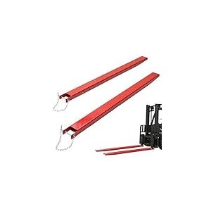 VEVOR Rallonges de Fourches &agrave; Palette 1840x115 mm Extensions de Fourche pour Chariot &Eacute;l&eacute;vateur 1 Paire en Acier au Carbone avec Broches pour D&eacute;placer et Transporter Charges Volumineux Lourds, Rouge