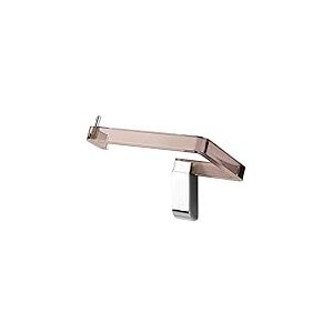 INDA A57250CA Avenue Porte-Rouleau pour Papier Toilette, polyméthacrylate, Laiton, Chrome/Miel, 10 x 15 x 12 cm