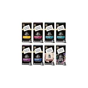 CARTE NOIRE - Assortiment de 8 x 10 Capsules Aluminium - Compatibles Nespresso® - N°6 Lungo, N°7 Classique, N°9 Intense, Secrets de nature, N°5 Décaféiné, Cuvée de caractère, Puissant N°11