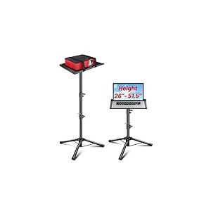 CAHAYA Tr&eacute;pied pour projecteur portable - Support multifonction pour ordinateur portable - Support DJ avec hauteur r&eacute;glable pour films en plein air, ordinateur, livre, &eacute;quipement DJ CY0331