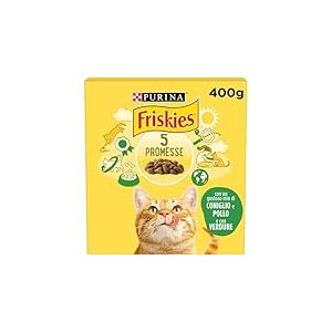 Friskies Purina Croquettes Chat Adulte Lapin, Poulet et l&eacute;gumes, 20 bo&icirc;tes de 400 g