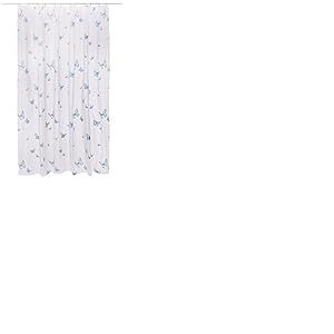 Spirella 1131627 Rideau en Plastique Livestile – Papillon TAUBENBLAU 180 Blanc Standard