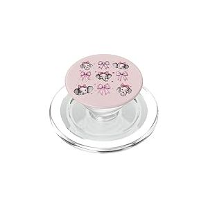 Éléphant Animal Fille Coquette Noeud Rose Maman Maman PopSockets PopGrip pour MagSafe