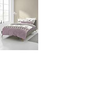 Bierbaum Parure de lit en Flanelle Fine 4036 - Conçue en Allemagne - Baie 60-155 x 220 cm + 80 x 80 cm - Taille Confortable