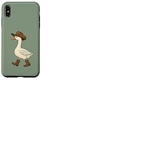 Cowboy Goose Funny Western Walking Boots Chapeau Humour Coque pour iPhone XS Max
