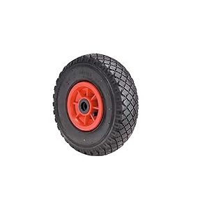 Wolfapck 11110605 Roue pneumatique pour brouette avec jante en plastique 20 mm Noir