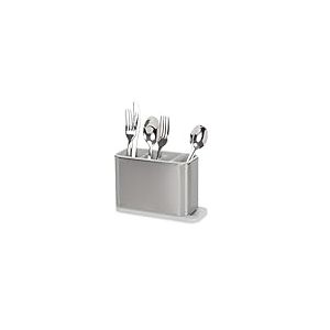 Joseph Joseph Surface Egouttoir Porte Couverts et Ustensiles pour Évier de Cuisine avec Drainage, Rangement Cuisine, Acier Inoxydable, Gris