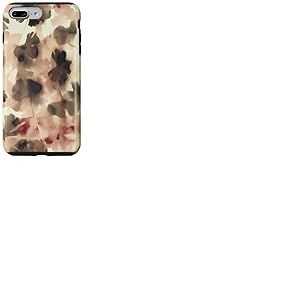 Moody Ginkgo Leaves Abstract Botanical dans des Tons automnaux Coque pour iPhone 7 Plus/8 Plus