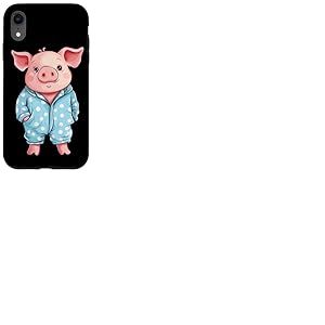 Cochon en pyjama pour un look amusant de soirée pyjama Coque pour iPhone XR