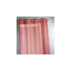 Homemaison HM69291983 Voilage en Organza Fantaisie Effet R&eacute;sille Polyester Piment 140 x 260 cm