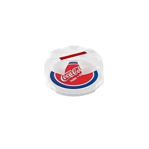 Snips, Bo&icirc;te &agrave; g&acirc;teau avec couvercle Coca-Cola, Porte-g&acirc;teau avec 4 fermetures de s&eacute;curit&eacute;, Cloche &agrave; g&acirc;teau diam&egrave;tre 28 cm, Made in Italy, 0% Bpa