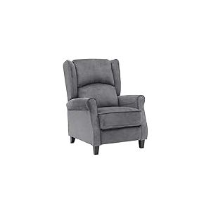 BRIGROS La voglia di fare WeHome Fauteuil Relax inclinable avec Assise Ergonomique en Tissu, Fauteuil lit, Dossier réglable, Fauteuil inclinable pour mobilier Salon, Salon et Bureau (Moderne, Gris)