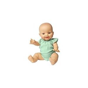 Heless 54030 - Poup&eacute;e b&eacute;b&eacute; Fille avec Body en Mousseline, &agrave; Volants en Menthe, 100% Coton Bio, poup&eacute;e de Taille 34 cm