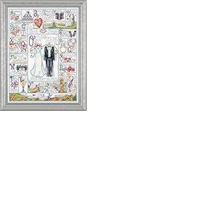 Design Works Kit Broderie pour Point de Croix Motif ABC/Mariage en Anglais Multicolore