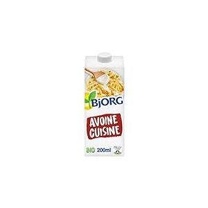 BJORG - Avoine Cuisine Bio - 100% Végétal, Pauvre en Acides Gras Saturés - 200 ml