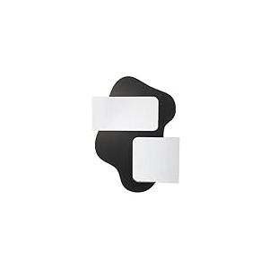Arti & Mestieri Gummy Double Miroir Design 100% fabriqué en Italie – en Fer, 70 x 90 cm (Noir Mat)