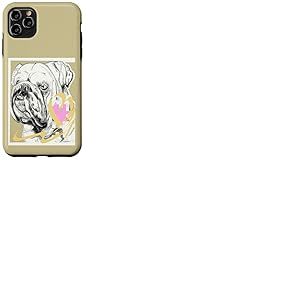 Bouledogue Anglais, Bouledogue, Elke, cœur Coque pour iPhone 11 Pro Max