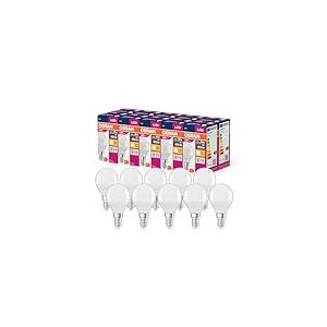 OSRAM Valeur d'étoile LED Classic P40 LAMPE LED pour la prise E14, forme de goutte, FR, 470 lumens, blanc chaud (2700k), remplacement des ampoules de 40W conventionnelles, non dimmables, 10 pack