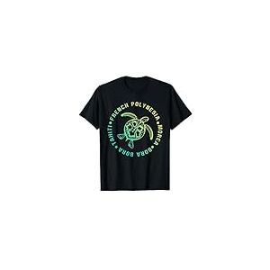 Polyn&eacute;sie fran&ccedil;aise Morea Bora Bora Tahiti Hibiscus Tortue T-Shirt