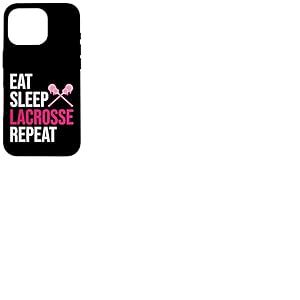 Eat Sleep Lacrosse Repeat Lacrosse Coque pour iPhone 16 Pro