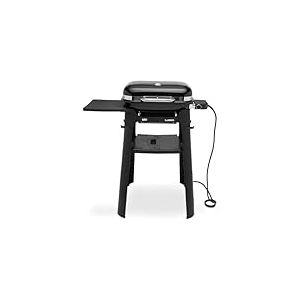 Weber Lumin Compact 91010979 Barbecue électrique, portable, 43 x 32 cm, atteint plus de 315 °C, polyvalent, idéal pour saisir, fumer, cuire à la vapeur ou cuire des aliments - Noir