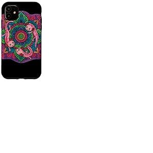Motif Mandala Axolotl coloré pour Les Amoureux des Animaux Coque pour iPhone 11