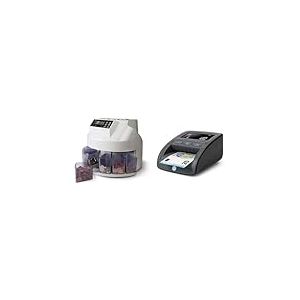 Safescan 1250 - Compteuse et trieuse de pièces de monnaie pour les pièces & 155-S - Détecteur automatique de faux billets qui vérifie les billets dans quatre