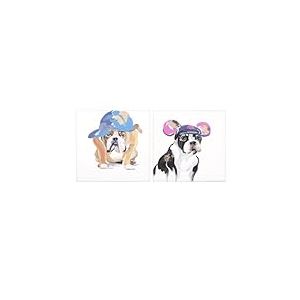 Vical Home 18668 Lot de 2 toiles Motif chien