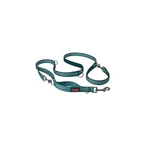 Laisse Multifonctions HALTI Anatomy - Laisse réfléchissante à Double extrémité Absorbant Les Chocs, idéale pour Les promenades et l’éducation des Chiens. Convient aux Chiots (Taille S, Sarcelle)