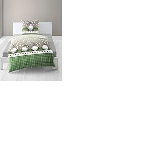 Bierbaum Parure de lit en Flanelle Fine 6915 - Conçue en Allemagne - Vert 30-155 x 220 cm + 80 x 80 cm - Taille Confortable