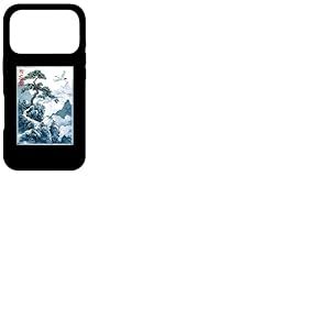 Art Japonais sur Bois : Grues et pin Kanji Japonais Coque pour iPhone 17 Pro