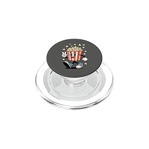 Funny Cartoon Popcorn Bucket Snack Movie Lover Design PopSockets PopGrip pour MagSafe
