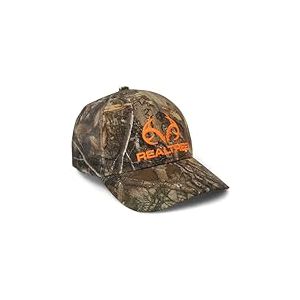 Realtree Edge Blaze Logo Camo Mesh Trucker Cap Casquette Snapback &Eacute;vacuation de la Transpiration Profil Bas Moyen Visi&egrave;re Pr&eacute;courb&eacute;e Camouflage Casquette Chapeau, L/Taille Unique
