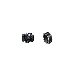 Canon EOS R7 Appareil Photo + Objectif RF-S 18-150 mm F3.5-6.3 is STM (Appareil Photo Hybride, Enregistrement vidéo 4K/30p, jusqu'à 15 IPS, WLAN) Noir & Bague d'adaptation EF - EOS R - Noir