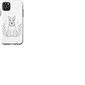 Line Art Scottish Terrier Minimalist Coque pour iPhone 11 Pro Max