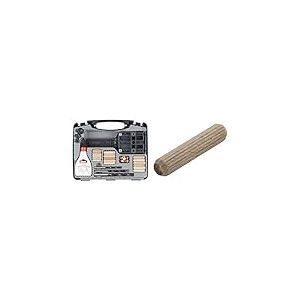 Wolfcraft 4645000 Coffret d'assemblage multicolore & 2907000 Lot de 150 Tourillons Ø 8 x 40 mm,vert