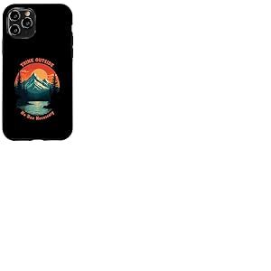 Funny Camping Hiking Think Outside No Box Necessary Coque pour iPhone 11 Pro
