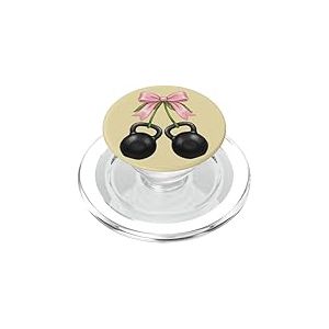 Kettlebells Bouilloire pour Filles et Femmes avec n&oelig;ud Rose PopSockets PopGrip pour MagSafe