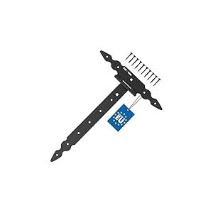 KOTARBAU® Charnière en T de 350 mm en Acier noir | Charniere Porte Lourde | Penture | Charniere Portail | Charnière Porte Lourde | Penture Volet Bois | Charnieres | Charniere Noir | Charnières