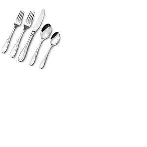 VEVOR Ménagère 45 pièces, couverts en acier inoxydable de qualité alimentaire, finition polie miroir, lavables au lave-vaisselle, avec couteau, fourchette, cuillère, pour cuisine, maison, 8 personnes