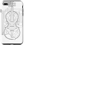 Dessin au trait Violon Coque pour iPhone 7 Plus/8 Plus