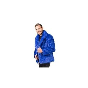 Chaks - Manteau de fourrure pour adultes, veste courte en fausse fourrure, pour carnaval, festival, fête Fashion