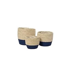 Decoris Pot de Fleurs Bleu Cobalt - 26,5 cm de diam&egrave;tre, 28 cm de Hauteur, Taille Unique